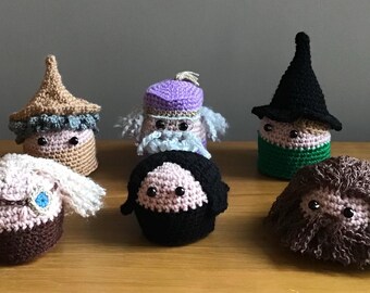Harry Potter Goodies Crochet Pattern for chocolate orange covers