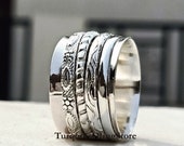 Most Popular Spinner Ring, Thumb Ring, Anxiety Ring, 925 Sterling Silver Ring, Multi Spins Ring, Fidget Ring, Women Ring, Promise Ring