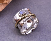 Moonstone Ring, Thumb Ring, Handmade Ring, Anxiety Ring, 925 Silver Ring, Silver Spinner Ring, Bohemian Ring, Anniversary Ring, Fidget Ring