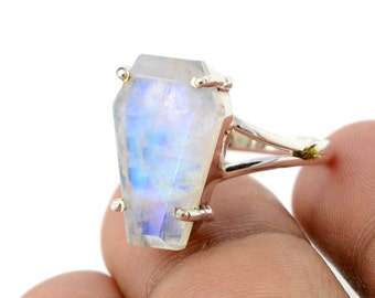 Blue Moonstone Ring Vintage Jewellry Charm ring Moonstone Jewelry Latest jewelry healing Stone