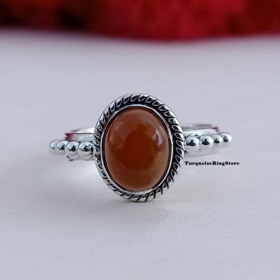 Carnelian Ring Women Ring Handmade Ring Natural Carnelian Etsy