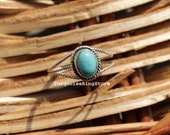 Turquoise Ring, Statement Ring, Gemstone Ring, Handmade Ring, 925 Silver Ring, Boho Ring, Dainty Ring, Gypsy Ring, Women Ring, Gift For Her