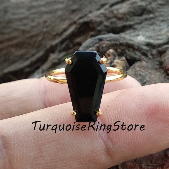 Statement Ring Etsy Jewelry Natural Ring Handmade Ring Black Onyx Ring Black Stone Ring 925 Sterling Silver Ring Gift For Women
