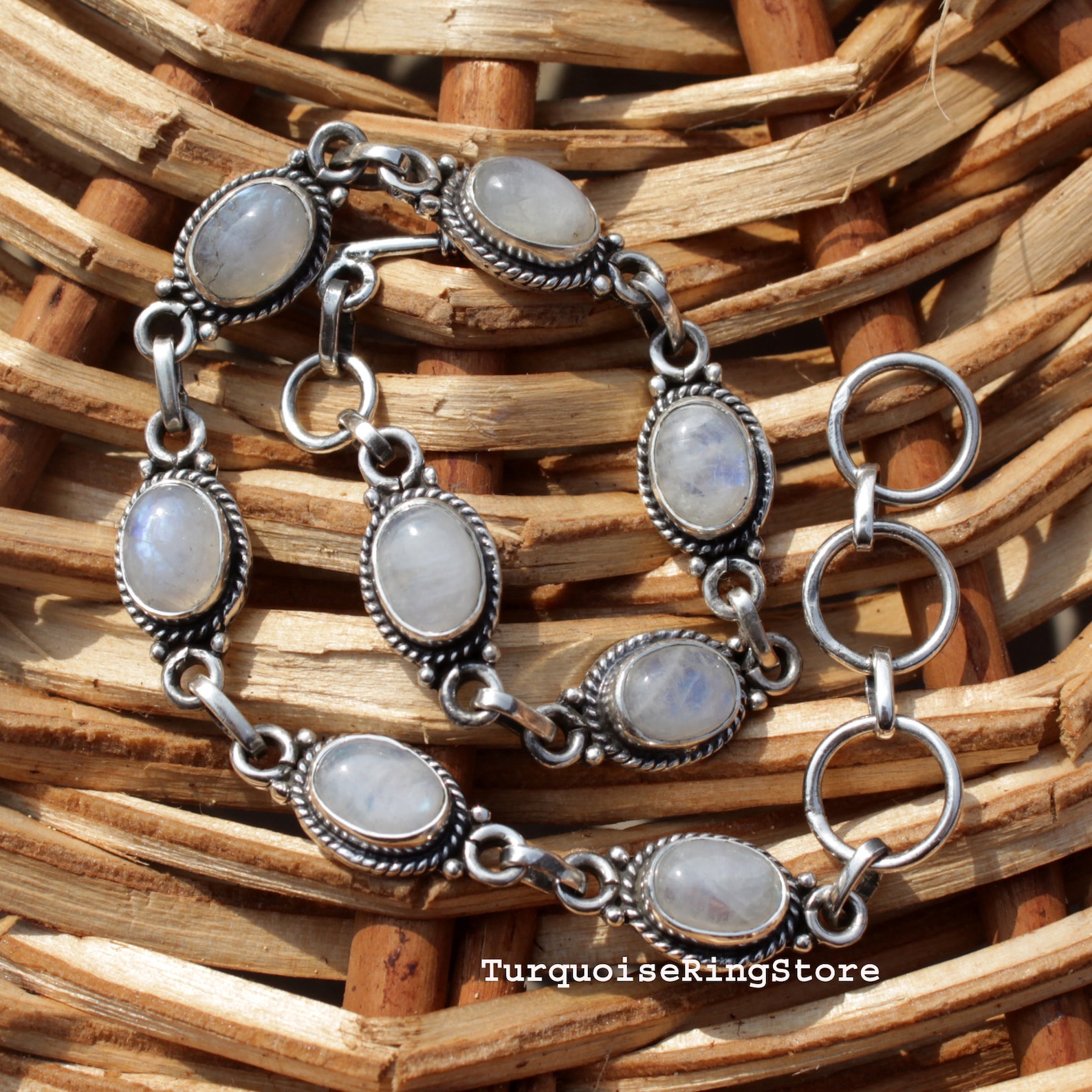 Moonstone Bracelet Gemstone Bracelet Handmade Bracelet 925 Etsy