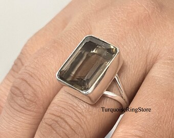 Gem Stone King 1.73 Ct Brown Smoky Quartz 18K Yellow Gold Plated Silver Mens Ring Gem Stone King 1.73 Ct Brown Smoky Quartz 18K Yellow Gold Plated Silver Mens Ring