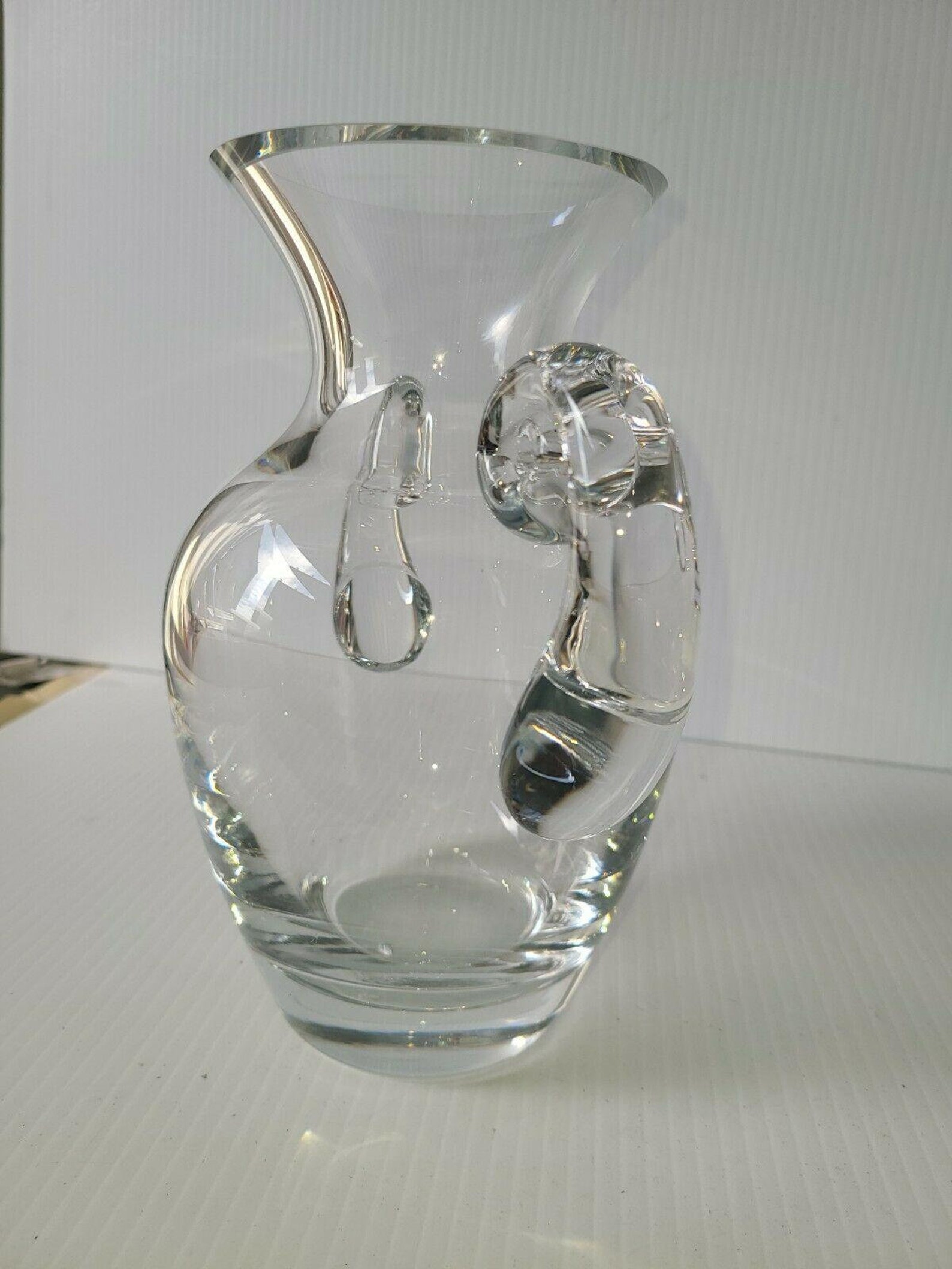 Krosno Vase Double Handled Heavy Glass Crystal 8 Inch Poland Etsy
