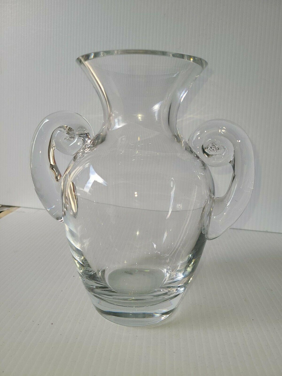 Krosno Vase Double Handled Heavy Glass Crystal 8 Inch Poland Etsy
