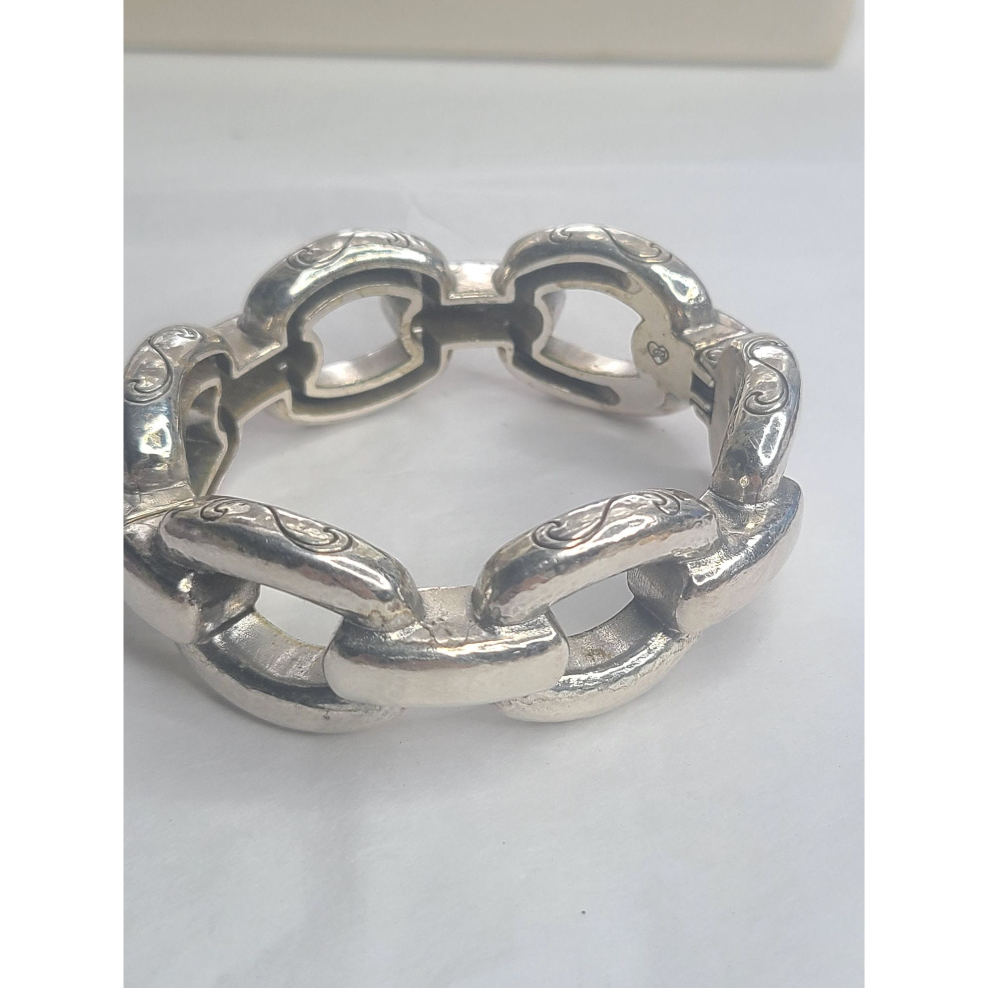 Vintage Brighton Hammered Silver Plated Hinged Bangle Bracelet 6.5 Inches Etsy UK
