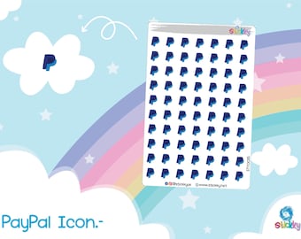 PayPal Logo Stickers Sheet.-