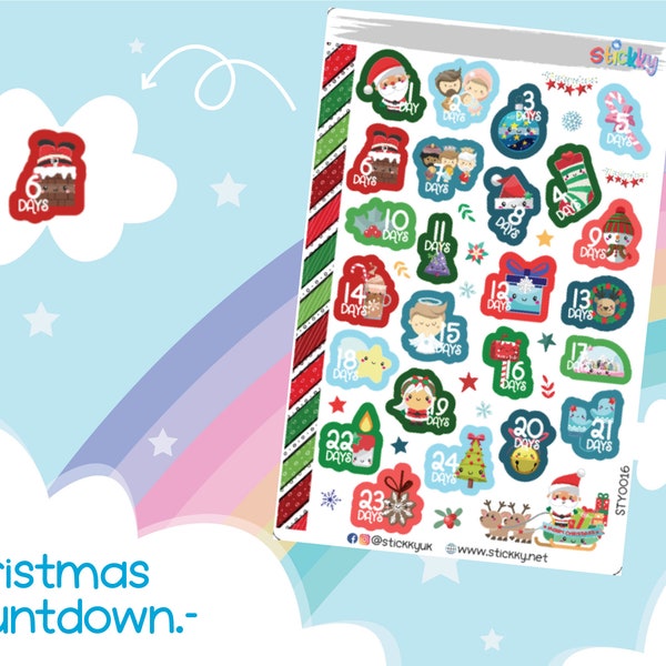 Christmas Countdown Stickers