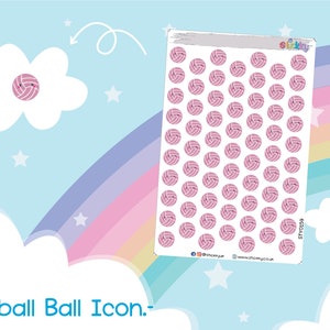 Netball Ball Stickers Sheet.-