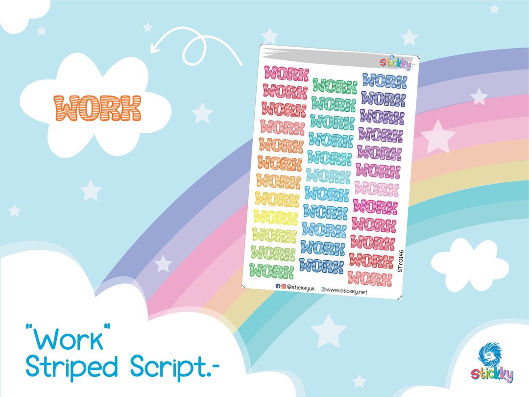 Task Script Sticker Work Script Planner Stickers Sheet.- - Etsy