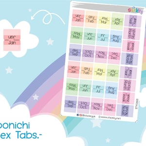Cute Hobonichi Index Tabs.-