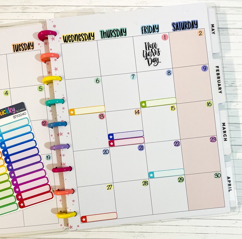 Monthly Layout Appointment Boxes.- - Etsy
