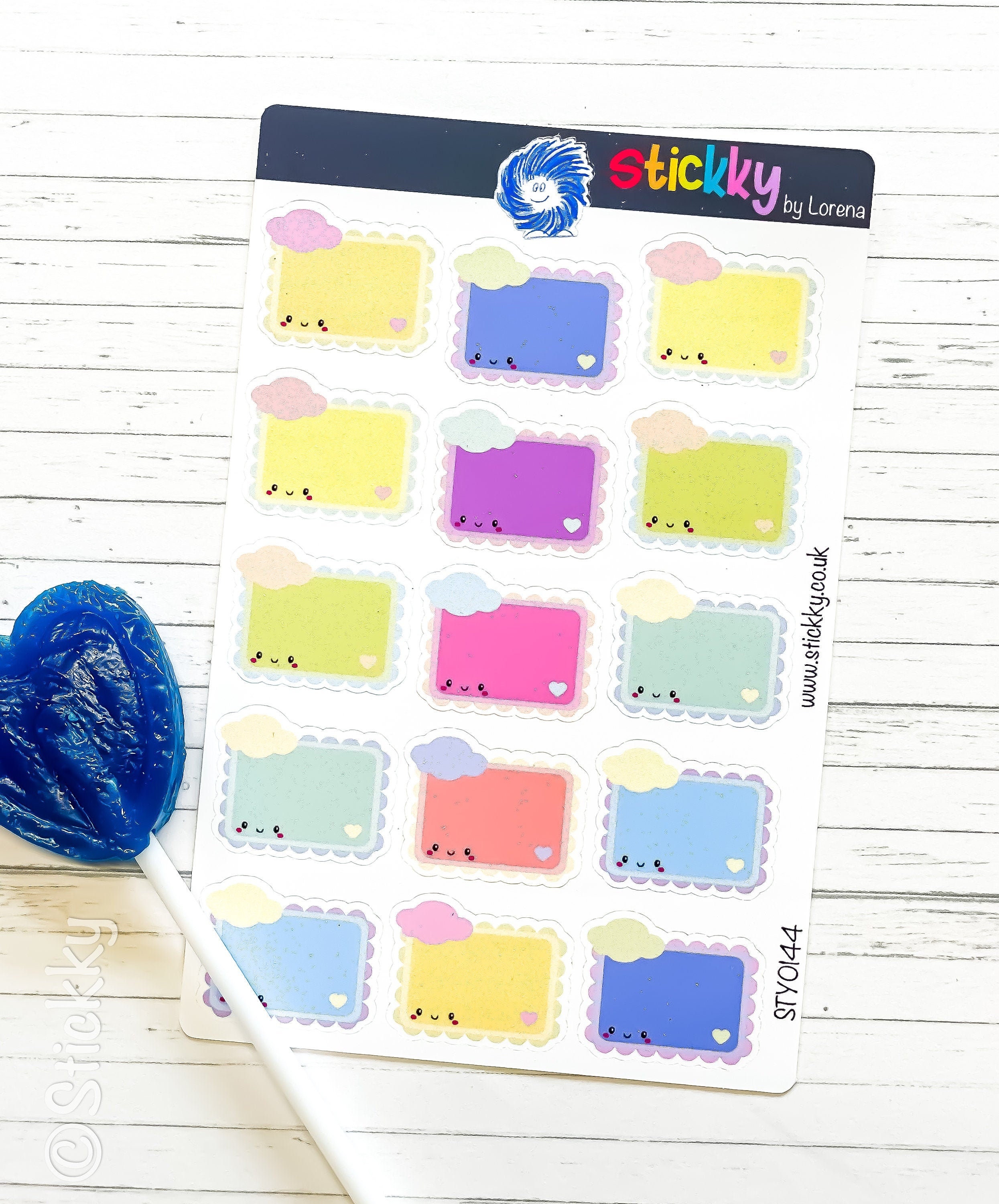 Rainbow Cloud Boxes Planner Stickers Sheet (40 Small or 15 Medium) - Etsy