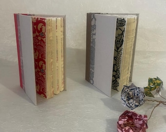 Handmade A6 Notebook / Decorative Printed Page Edges / Artisan Bound Journal