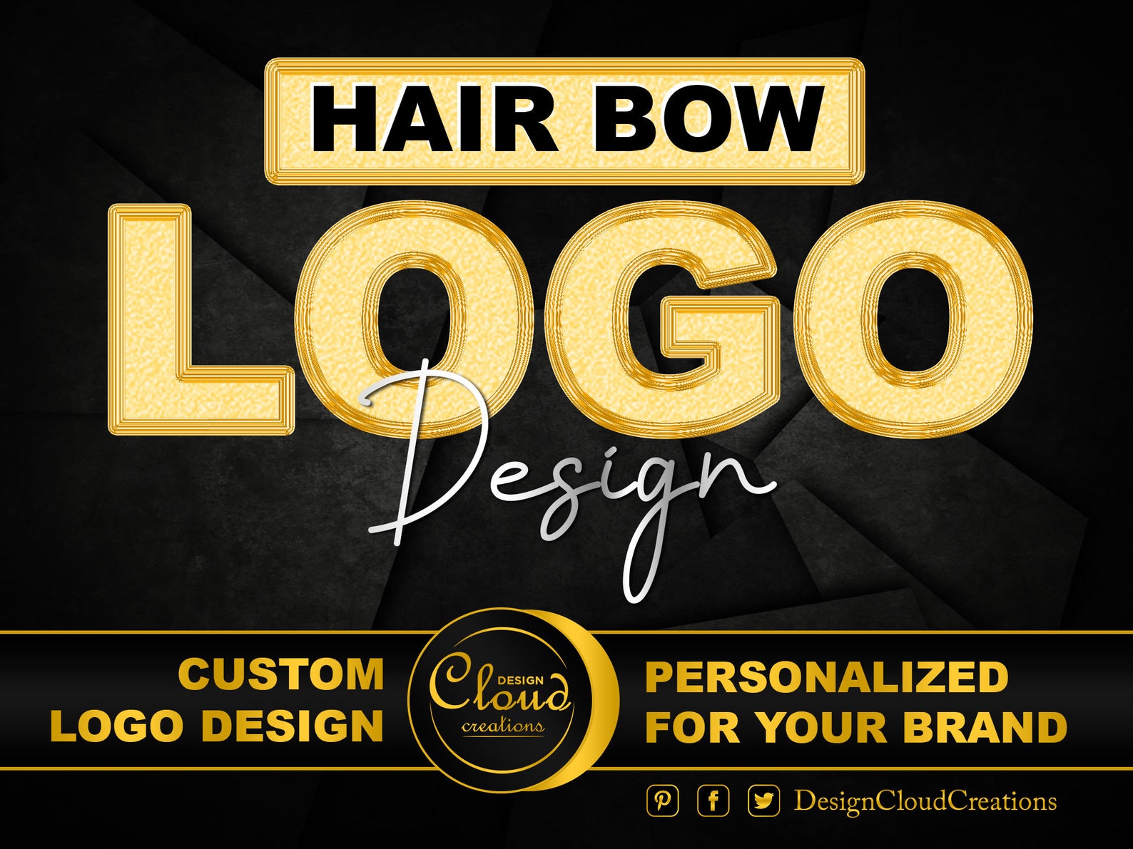 HAIR BOW LOGO Design Custom Logo Design Service For Business. Etsy