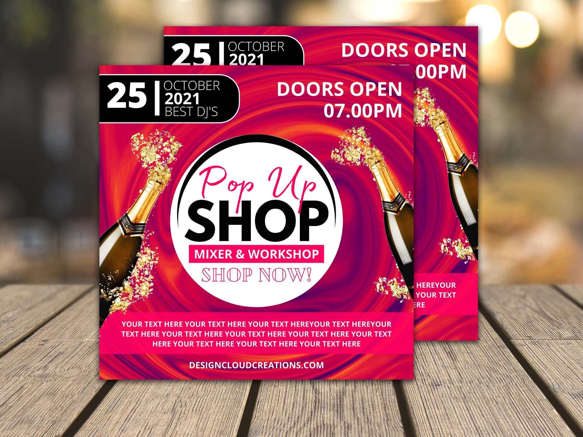 Pop Up Shop Flyer Template