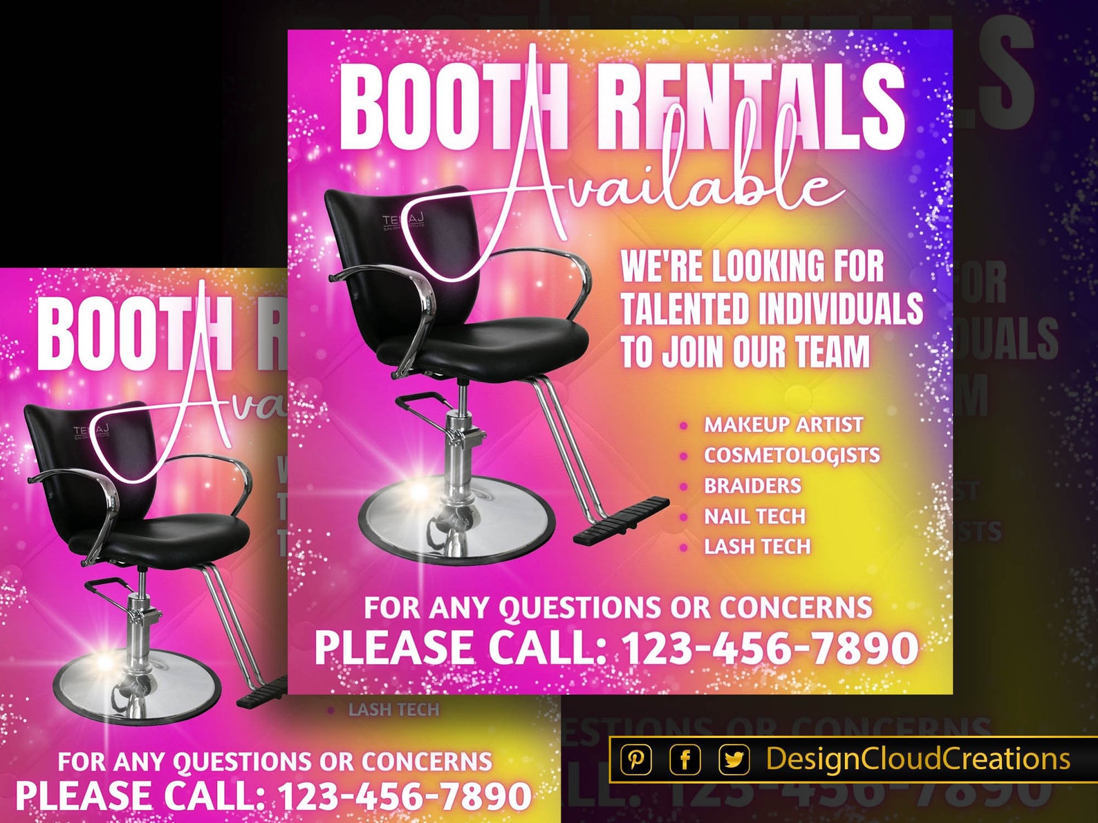 Booth Rental Flyer D.I.Y Canva Booth for Rent Flyer Template. Etsy