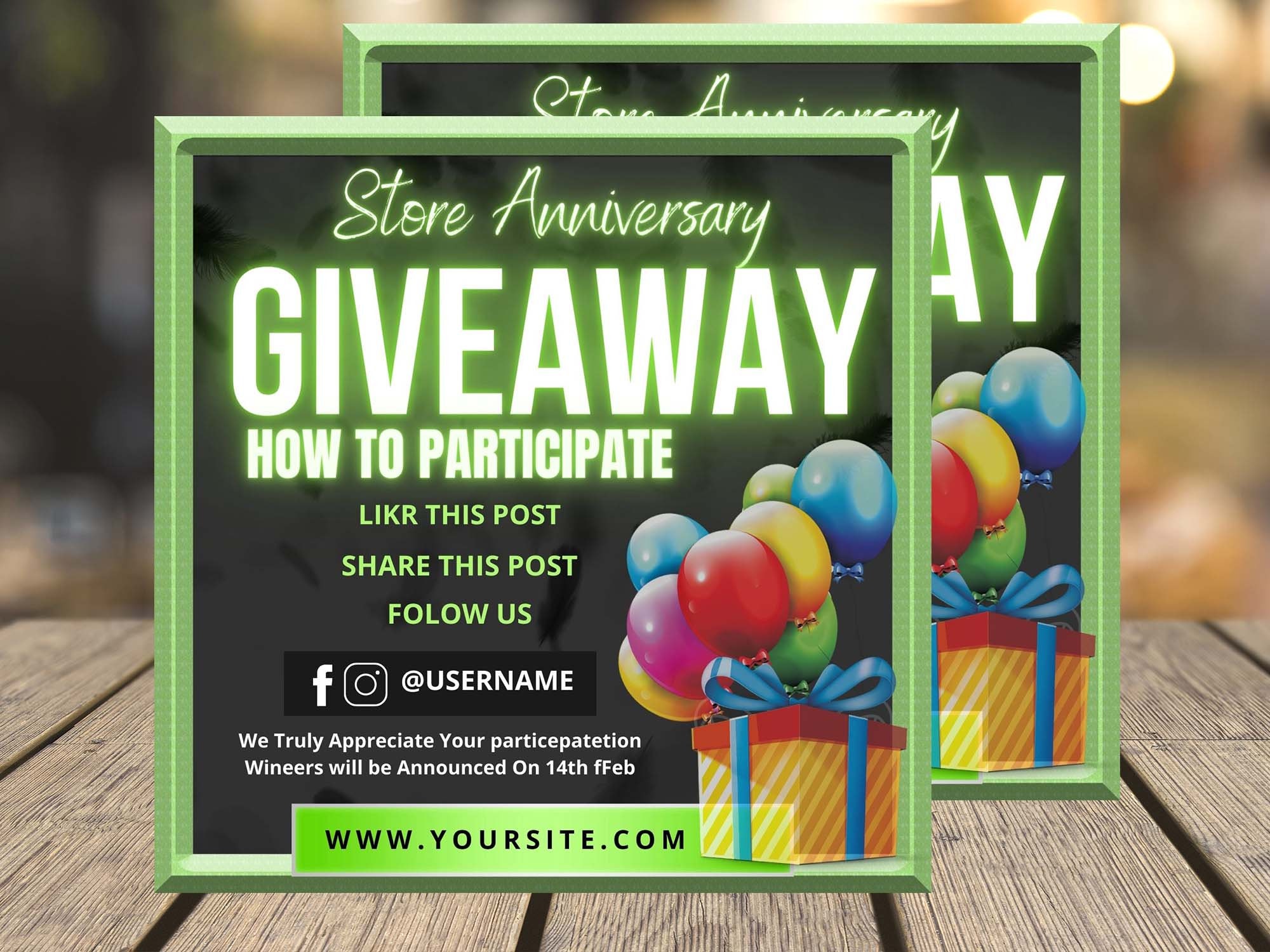 Free Giveaway Flyer Printable Template