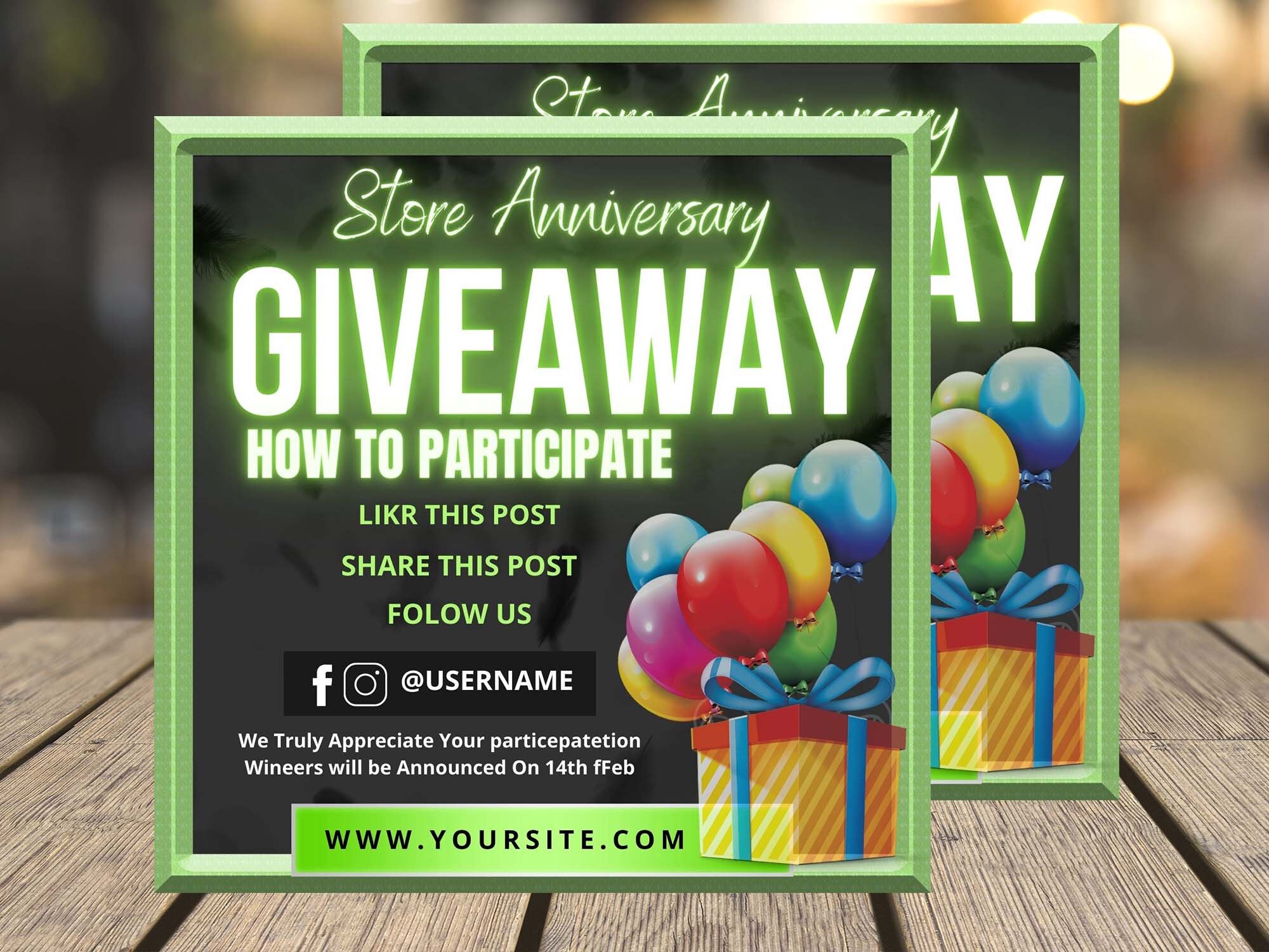 Giveaway Flyer Template Free