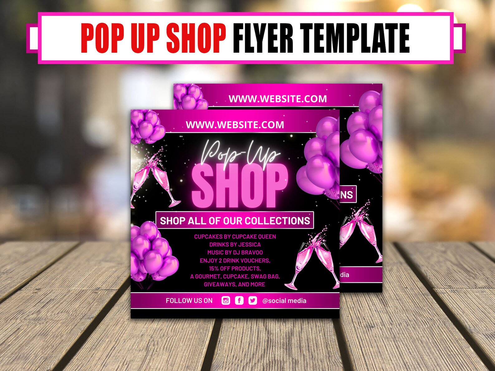 Pop Up Shop Flyer Template