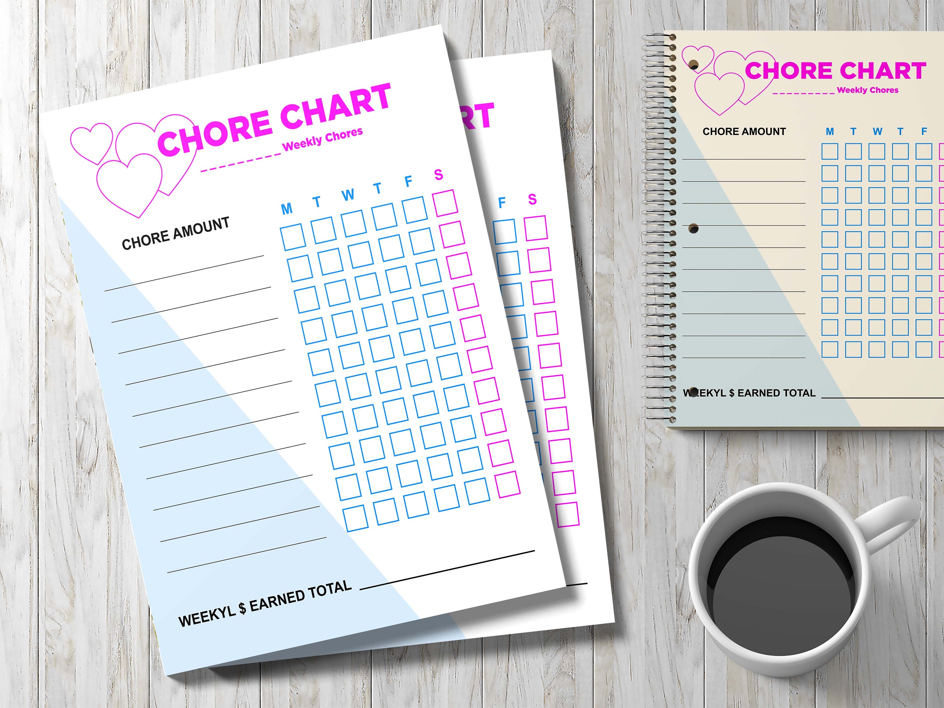 2021 Chore Chart for Adults Couple Printable PDF Editable Etsy