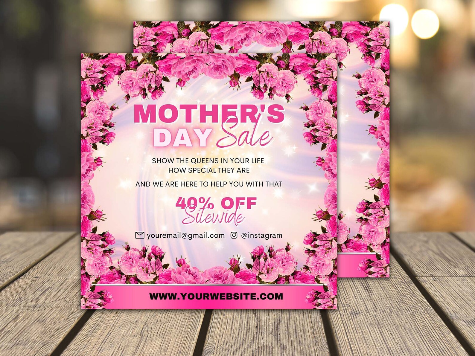 MOTHER'S DAY SALE Flyer D.I.Y Canva Mothers Day Flyer Etsy