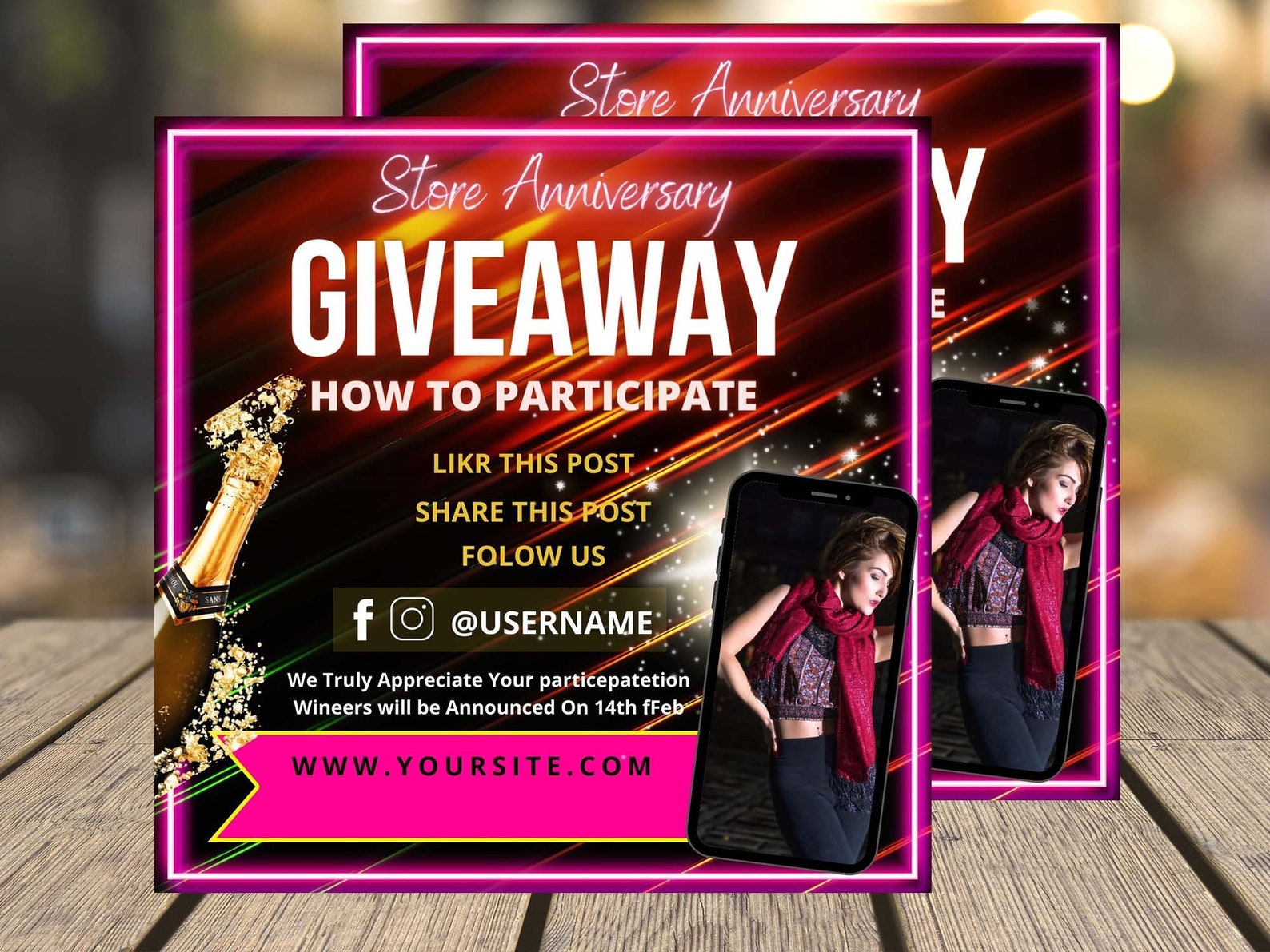 giveaway-flyer-template-d-i-y-canva-giveaway-flyer-template-etsy