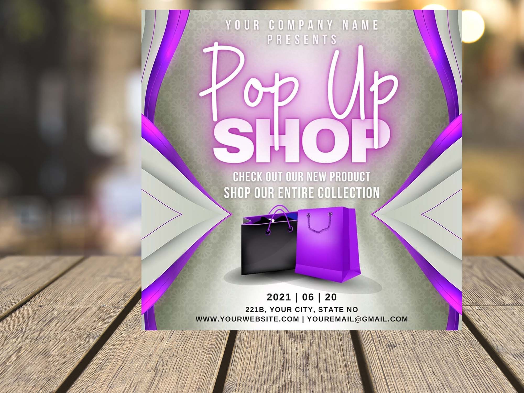 Pop Up Shop Flyer Template