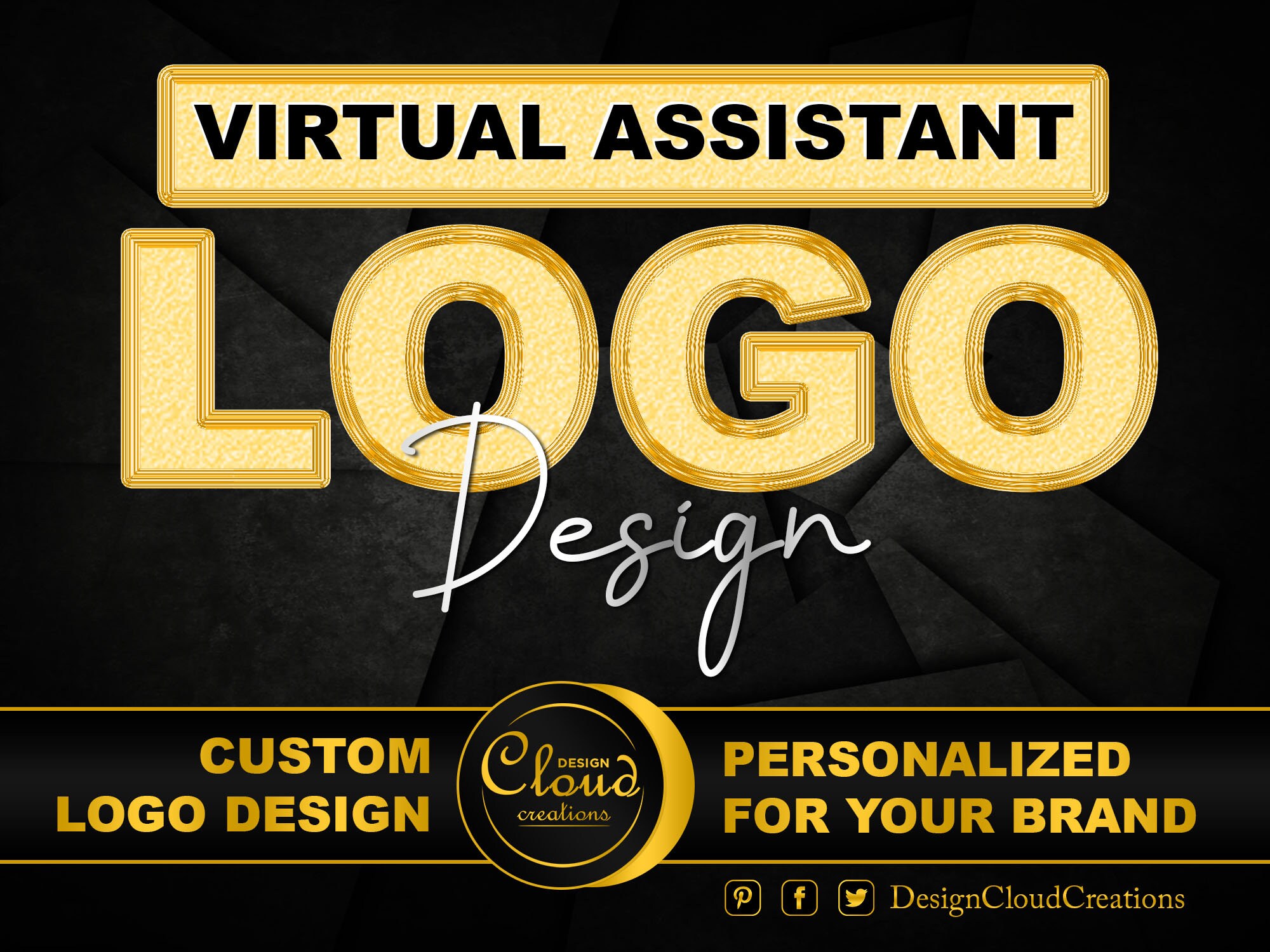VIRTUAL ASSISTANT LOGO Design Custom Logo Design Service For Etsy