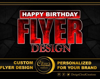 Happy Birthday Flyer Etsy France
