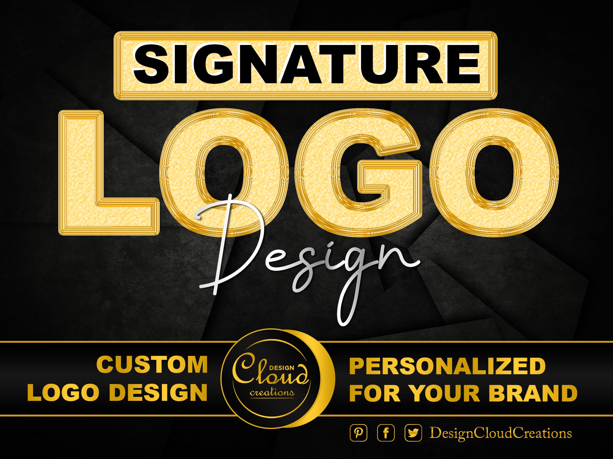 SIGNATURE LOGO DESIGN Custom Logo Design Service For Etsy