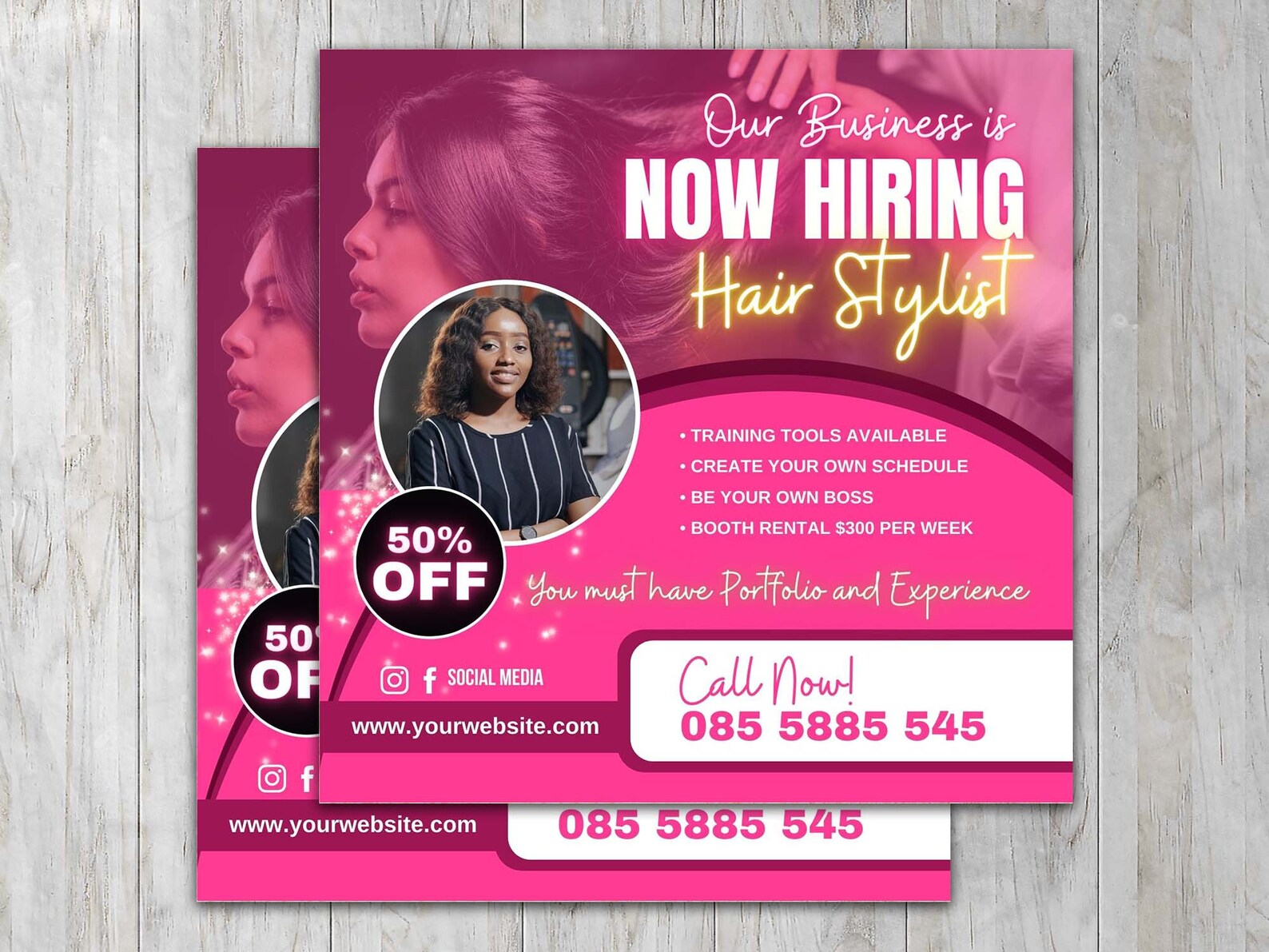 NOW HIRING FLYER D.I.Y Canva Hair Stylist Now Hiring Flyer Etsy