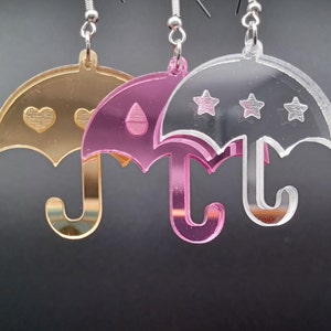 1 Paar Ohrringe Regenschirm leicht gute Laune Umbrella Spiegel Bild 1