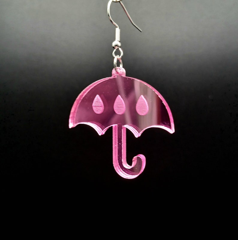1 Paar Ohrringe Regenschirm leicht gute Laune Umbrella Spiegel Bild 4