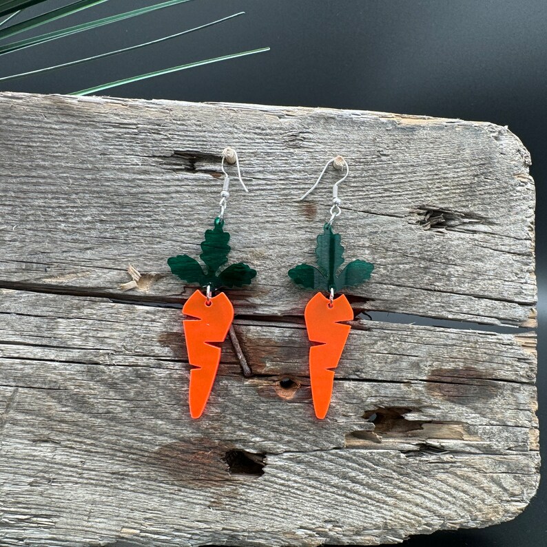 1 pair of earrings bunny lollipop carrot light good mood carrot Easter image 5