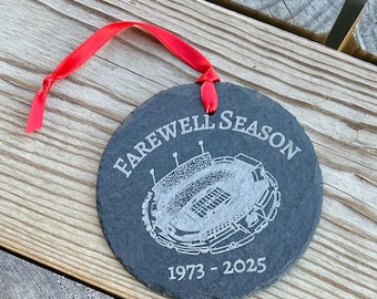 Buffalo Farewell Season Slate Engraved Christmas Ornament - Handmade, Laser engraved