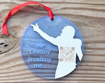 Buffalo Destiny is Calling Christmas Ornament - Handmade, Laser engraved, QR code
