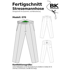 Paper sewing pattern vintage trousers Normal sizes