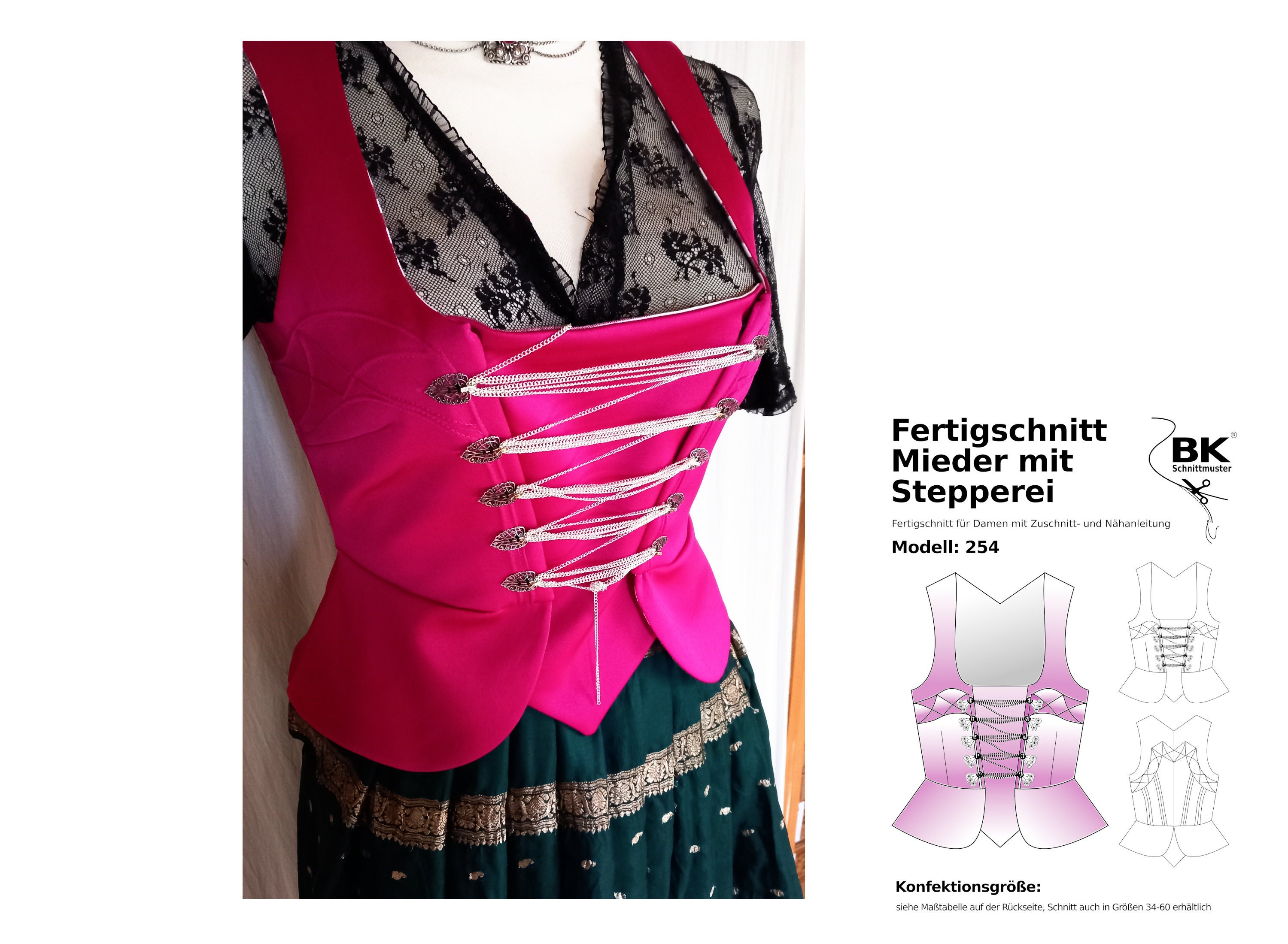 Korsett Top Schnittmuster Alina, Sweetheart Corsett Schnittmuster PDF mit  Ärmeln, Crop Top Bustier Schnittmuster Sofort-Download, Größen XS XXL -  .de