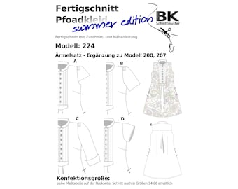 PDF sewing pattern - size 46 - sleeve variations