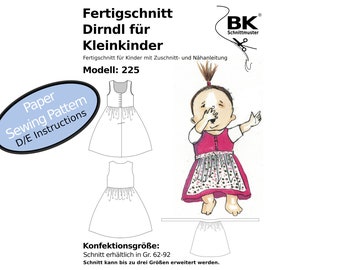Paper sewing pattern Dirndl Toddler