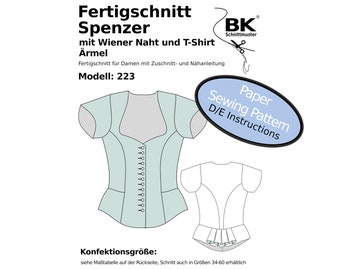 Papel Schnittmuster Dirndl Mieder
