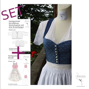SET Dirndl and blouse Paper sewing patterns
