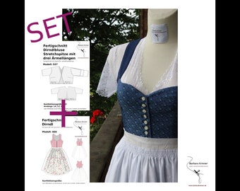 SET Dirndl and blouse Paper sewing patterns