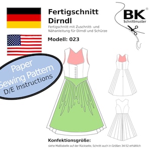 Paper sewing pattern Dirndl