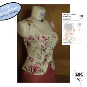 Paper sewing pattern Dirndl bodice 252