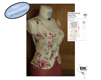 Papierowy wykrój do szycia gorsetu Dirndl 252