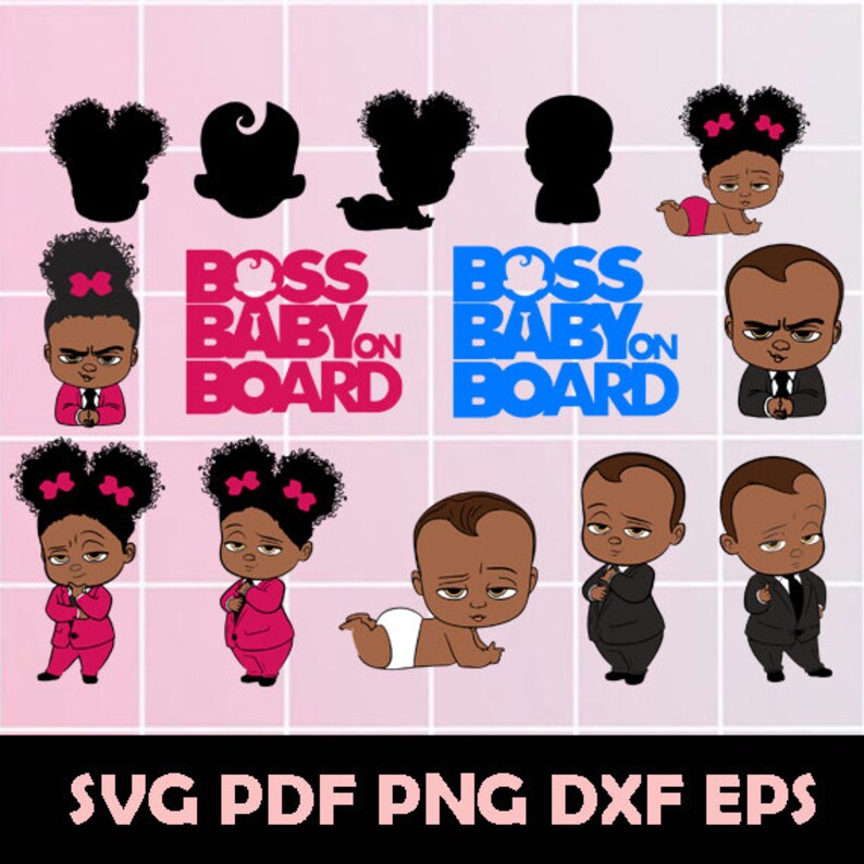 Download Boss Baby Svg Afro Boss Baby Svg Afro Boss Baby Silhouette | Etsy